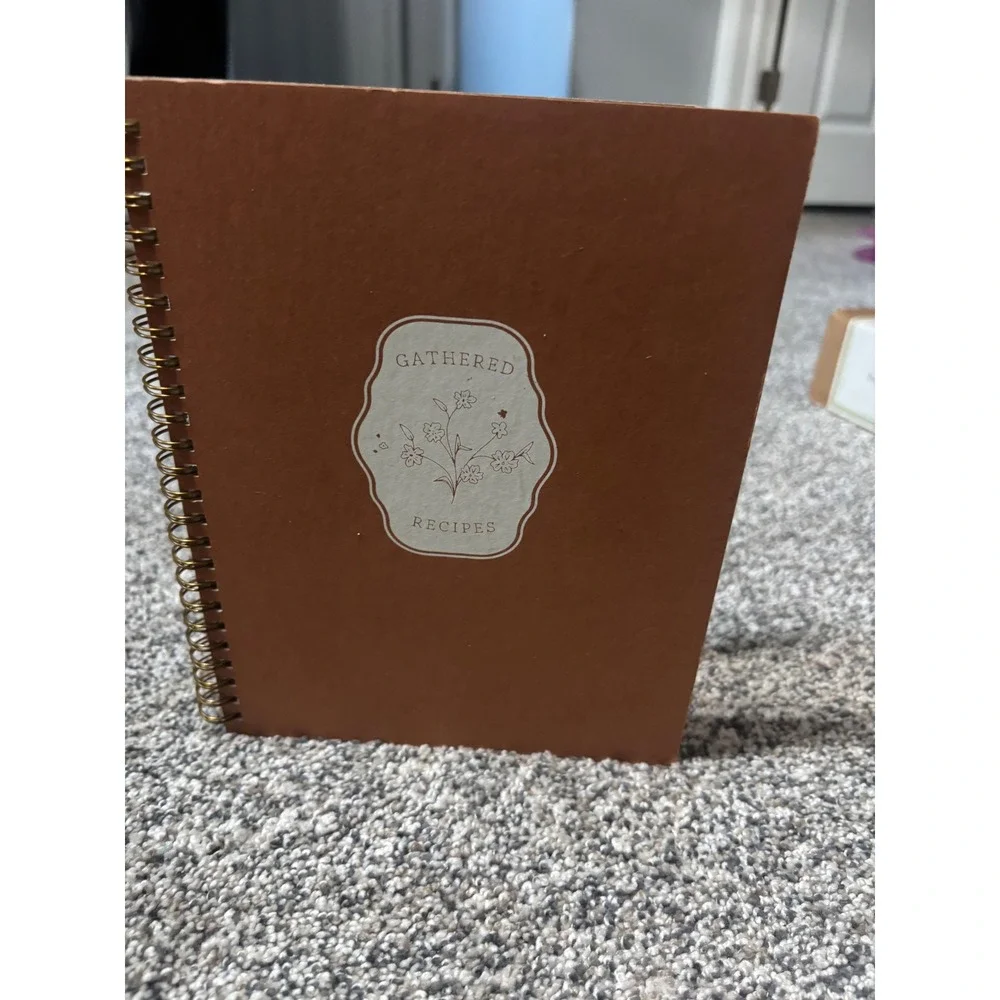 Ruff House Print Shop Gathered Recipes Journal Terracotta Spiral Bound Notebook